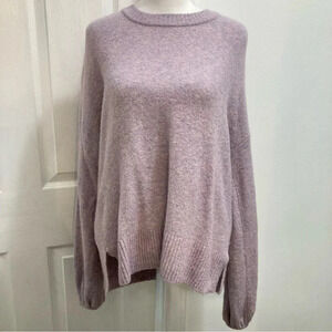 Madewell Payton Pullover Sweater in Coziest Yarn Soft Lilac Purple Small
